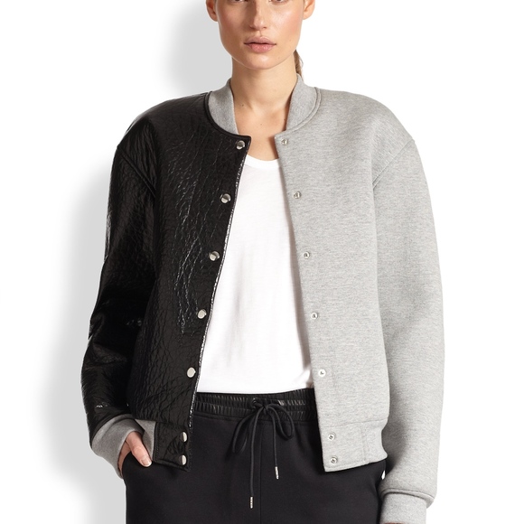 T by Alexander Wang leather/neoprene jacket - Picture 3 of 6